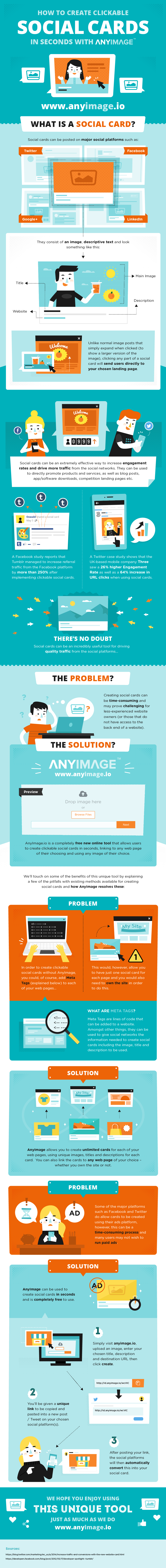 Clickable Social Cards InfoGraphic
